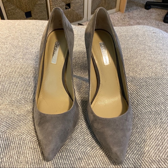 BCBG Grey Suede Heels - Picture 2 of 5